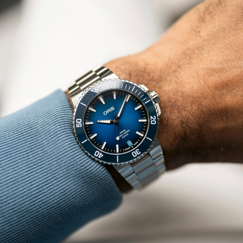 ORIS豪利時-AQUIS 系列-0140077904135-0782302PEB-43.5mm