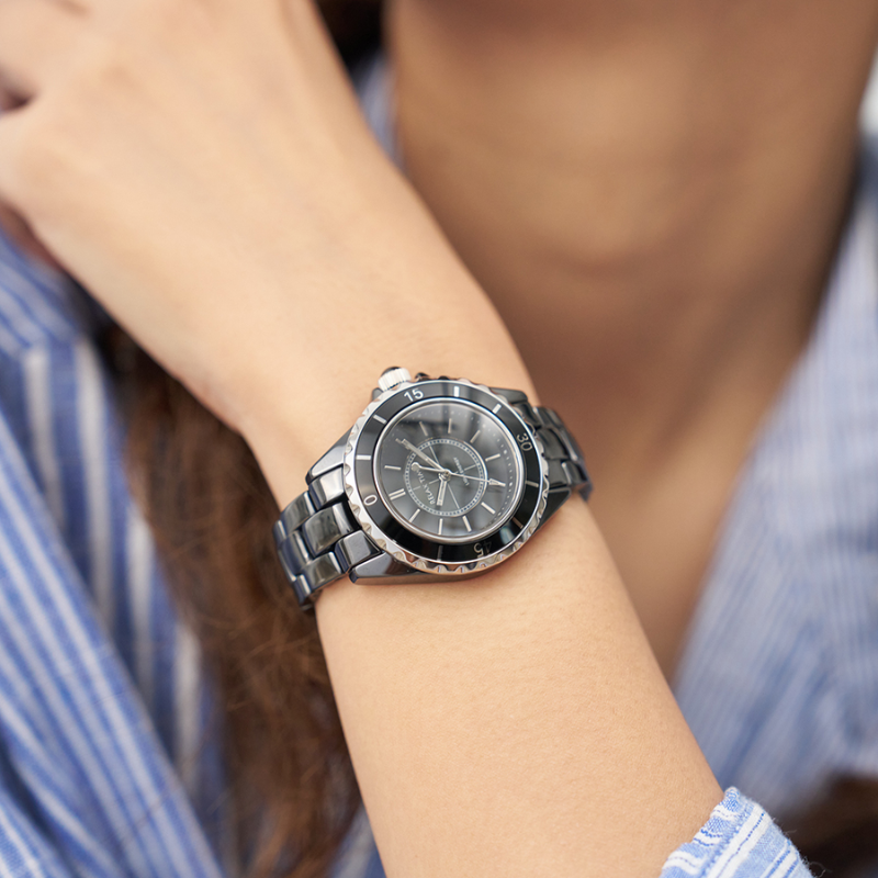 RELAX TIME-經典陶瓷系列-黑銀 (RT-107S-3B)-34mm