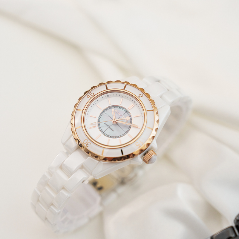 RELAX TIME-經典陶瓷系列-白玫 (RT-107S-2RG)-34mm