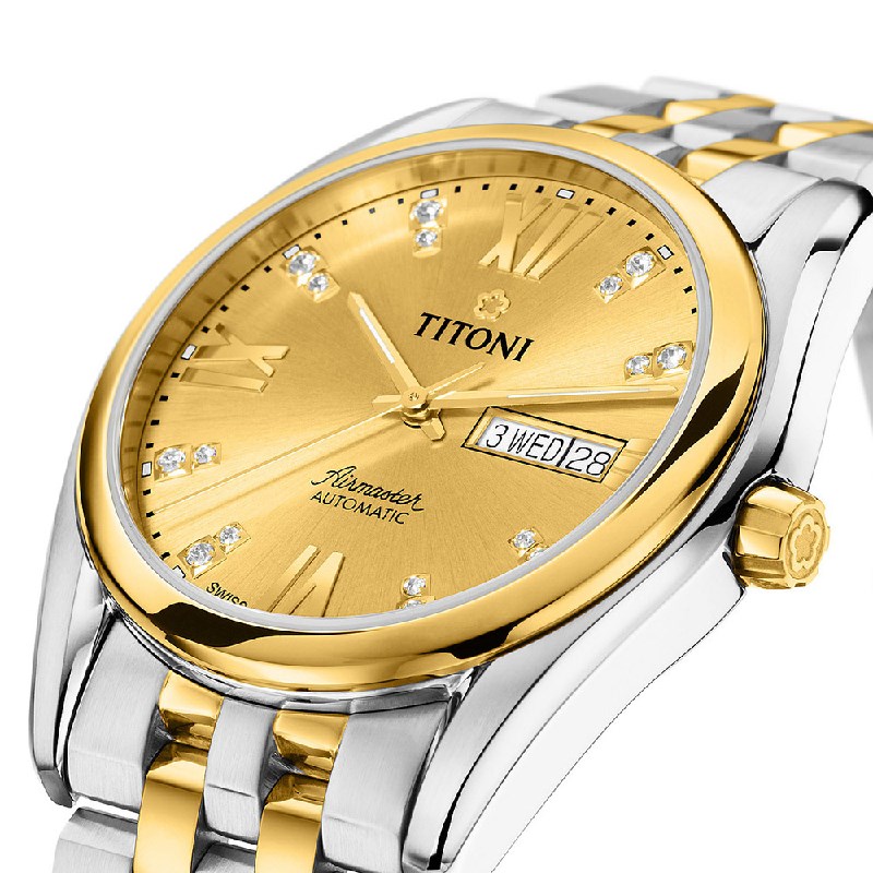TITONI 瑞士梅花錶-AIRMASTER空中霸王系列 - 93709 SY-615 - 40mm