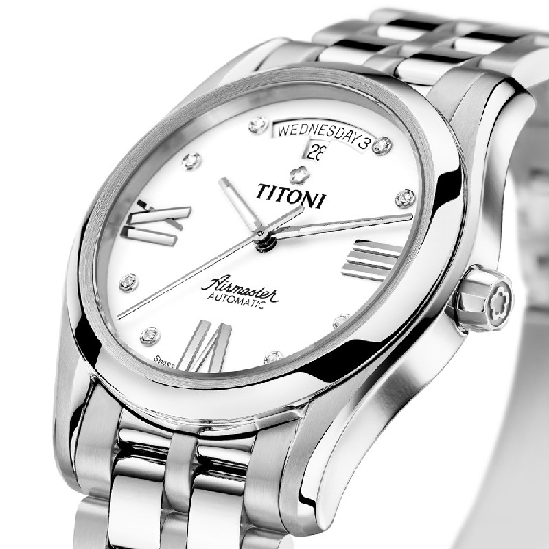 TITONI 瑞士梅花錶-AIRMASTER空中霸王系列 - 93808 S-616 - 39mm