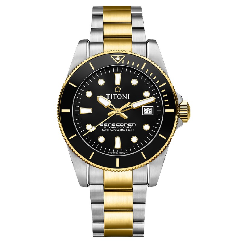 TITONI 瑞士梅花錶 - SEASCOPER海洋探索 - 83300 SY-BK-248 - 42mm