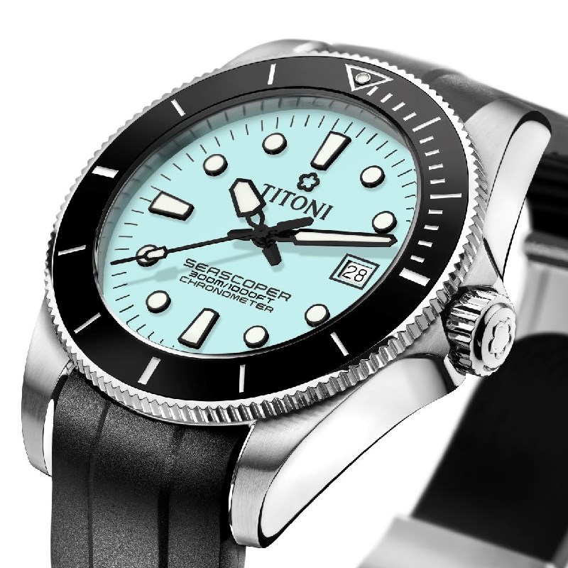 TITONI 瑞士梅花錶 - SEASCOPER海洋探索 - 83300 S-BK-R-718 - 42mm