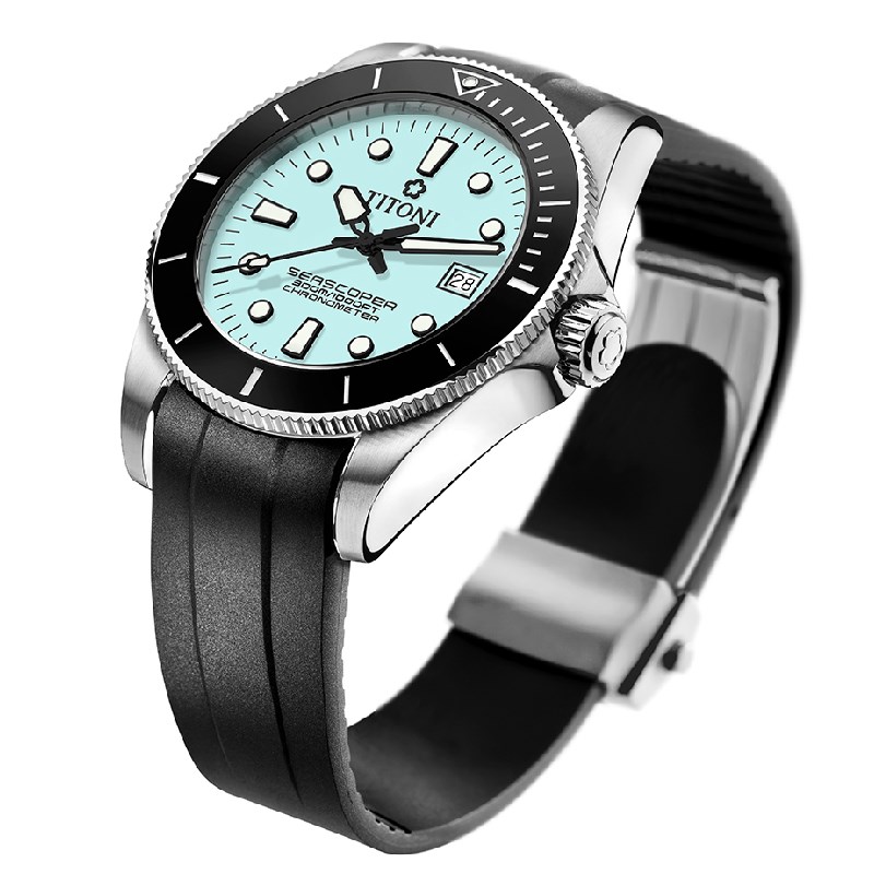 TITONI 瑞士梅花錶 - SEASCOPER海洋探索 - 83300 S-BK-R-718 - 42mm