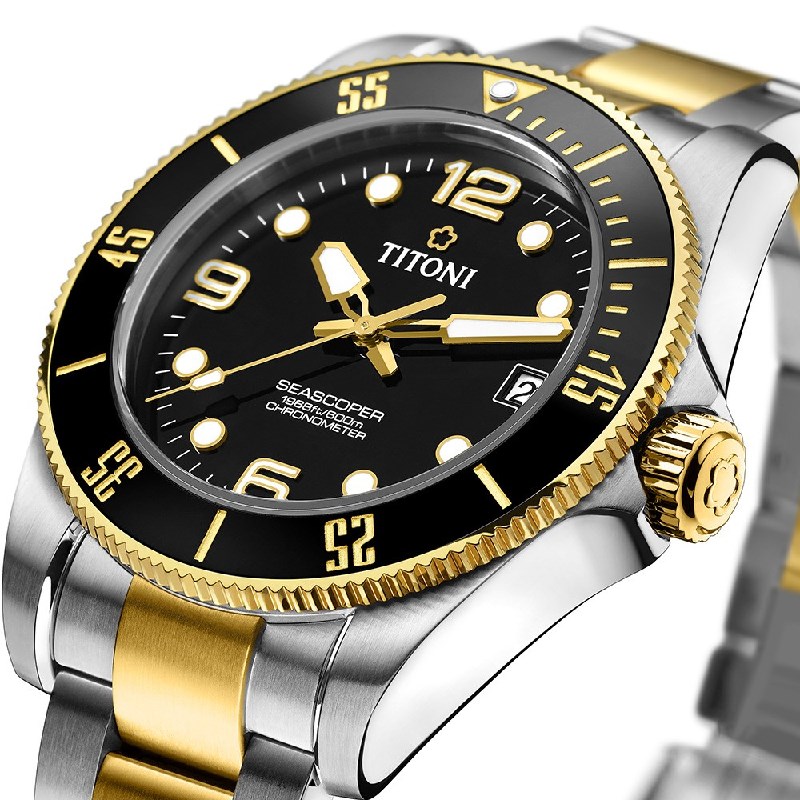 TITONI 瑞士梅花錶 - SEASCOPER海洋探索 - 83600 SY-BK-256 - 42mm