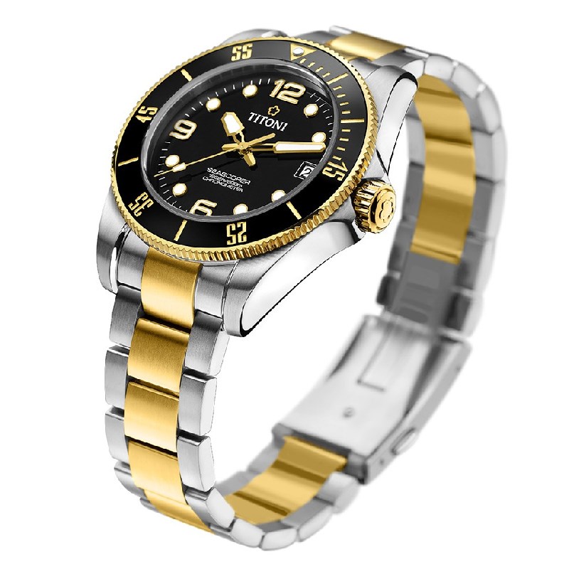 TITONI 瑞士梅花錶 - SEASCOPER海洋探索 - 83600 SY-BK-256 - 42mm