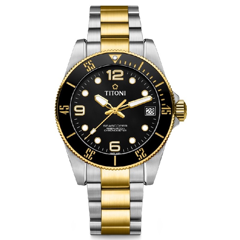 TITONI 瑞士梅花錶 - SEASCOPER海洋探索 - 83600 SY-BK-256 - 42mm
