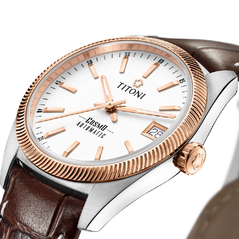 TITONI 瑞士梅花錶 - COSMO_SER. 宇宙系列 - 828 SRG-ST-606 - 33.5mm