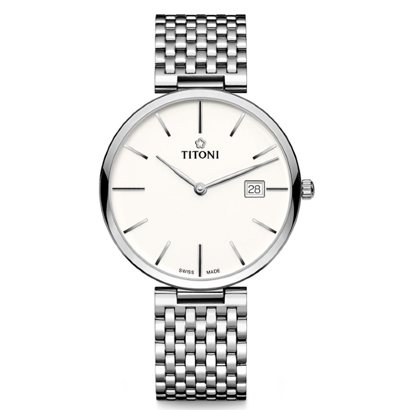 TITONI 瑞士梅花錶 - SLENDERLINE 纖薄系列 - 82718 S-606 - 39mm
