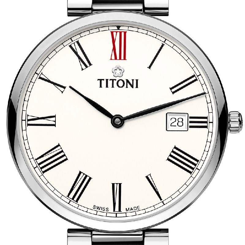 TITONI 瑞士梅花錶 - SLENDERLINE 纖薄系列 - 82718 S-608 - 39mm