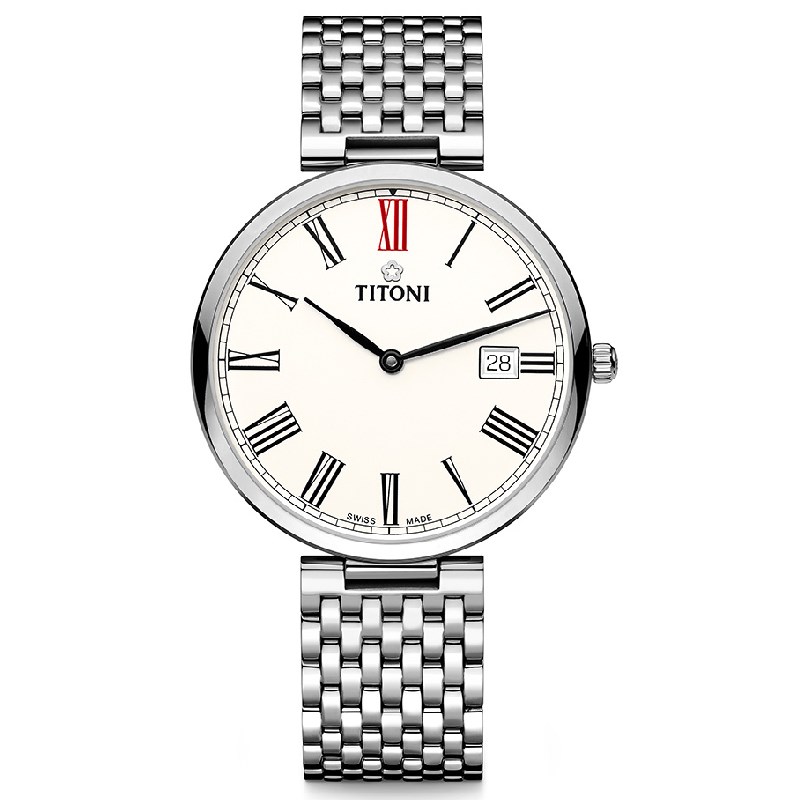 TITONI 瑞士梅花錶 - SLENDERLINE 纖薄系列 - 82718 S-608 - 39mm