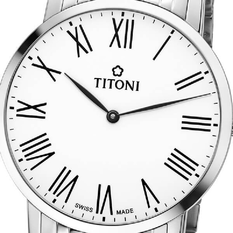 TITONI 瑞士梅花錶 - SLENDERLINE 纖薄系列 - TQ 52918 S-584 - 38mm