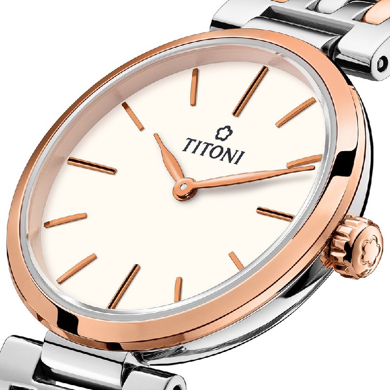 TITONI 瑞士梅花錶 - SLENDERLINE 纖薄系列 - TQ 42718 SRG-606 - 25.5mm