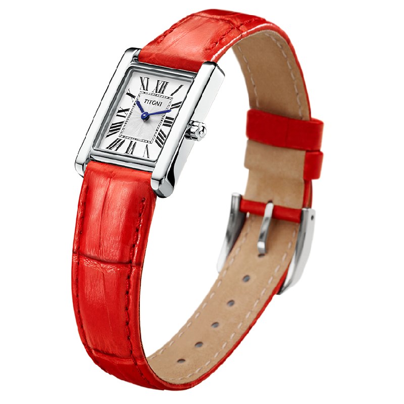 TITONI 瑞士梅花錶 - MADEMOISELLE 優雅伊人系列 - TQ42924S-STR-730 - 22.80mmx22.00mm