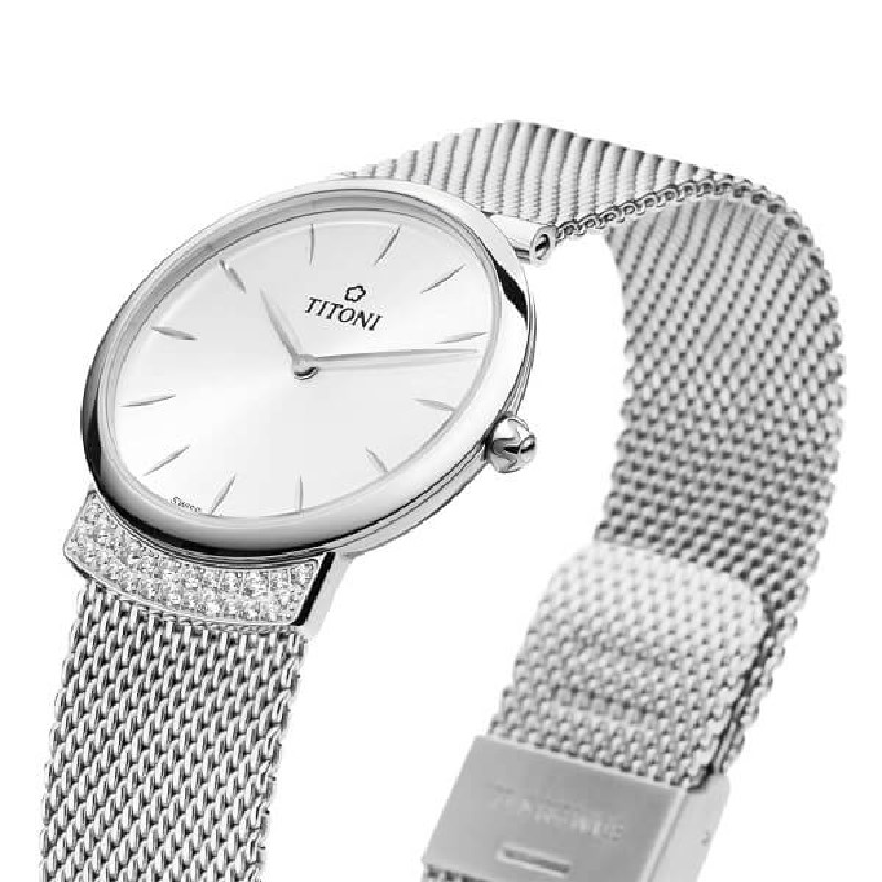 TITONI 瑞士梅花錶 - MADEMOISELLE 優雅伊人系列 - TQ 42912 S-590 - 32mm