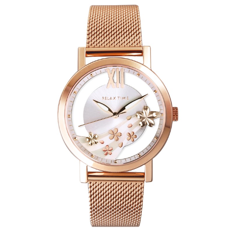 RELAX TIME - 永恆系列 - 鏤空腕錶 - 玫X白 (RT-96-1) - 36mm