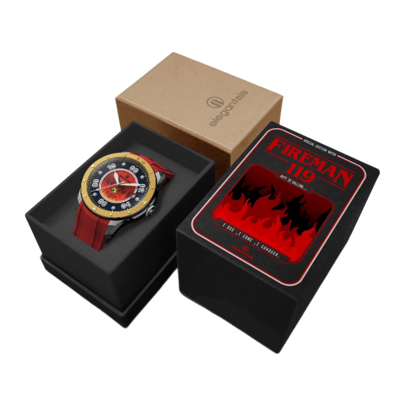 elegantsis 愛樂時-軍事系列-消防特別限定款-ELJT44AS-FIREMAN-44MM