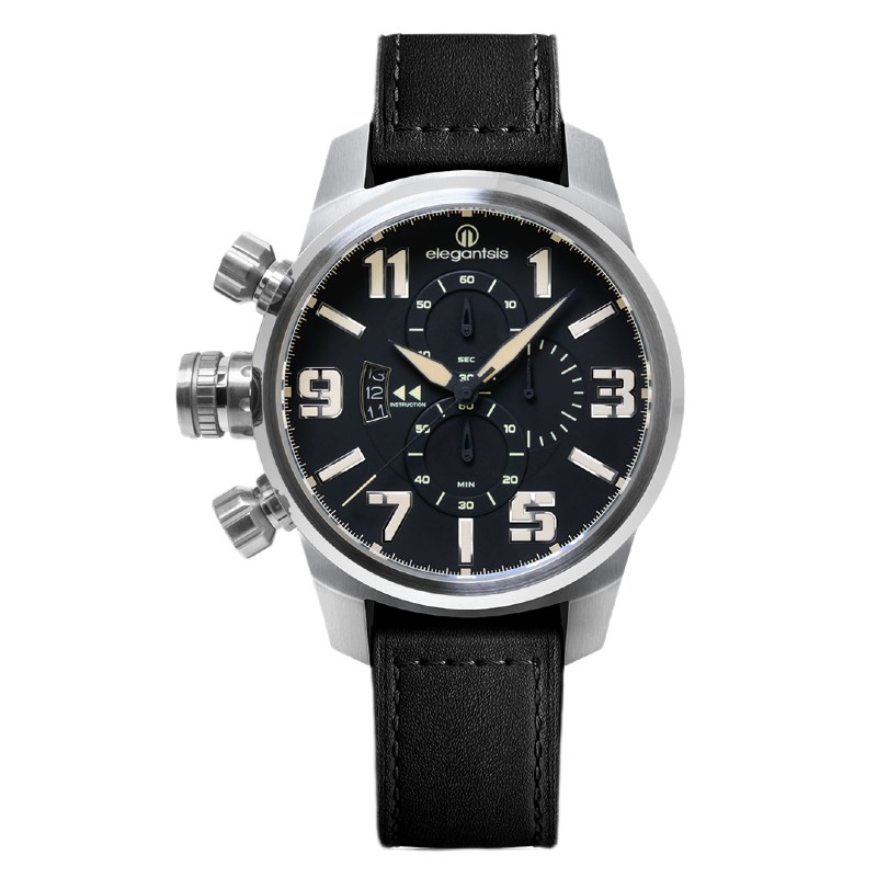 elegantsis 愛樂時-軍事系列-JF48QS-陸海空-空夜黑-ELJF48QS-OB04LC-48MM