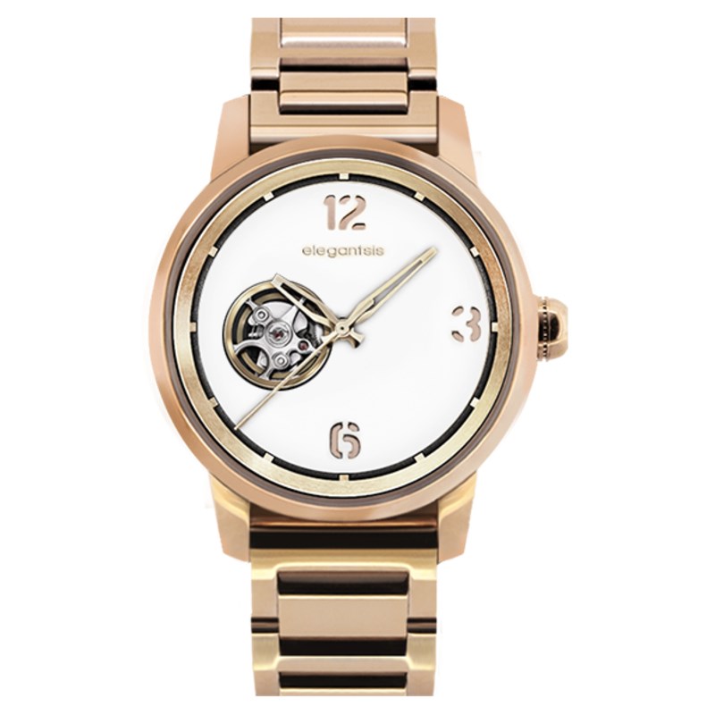 elegantsis 愛樂時-黑金系列-JT75A 都會時尚-鏤空機械錶-ELJT75A-NO03MA-42MM