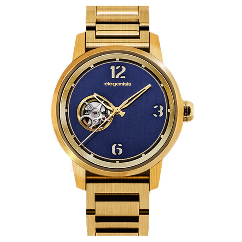 elegantsis 愛樂時-黑金系列-JT75A 都會時尚-鏤空機械錶-ELJT75A-NG02MA-42MM