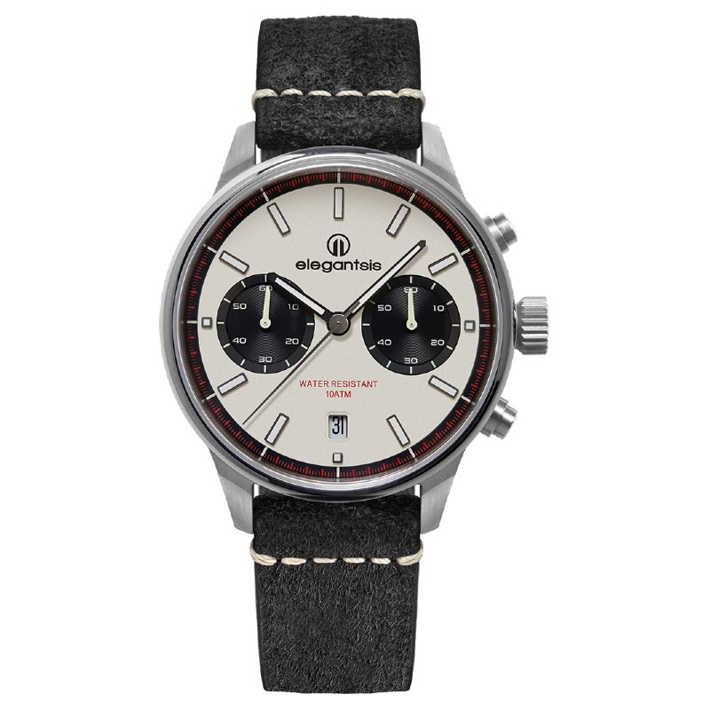 elegantsis 愛樂時-中性系列-JT58QS-承載老靈魂的新腕錶-白-ELJT58QS-6W04LC-42MM