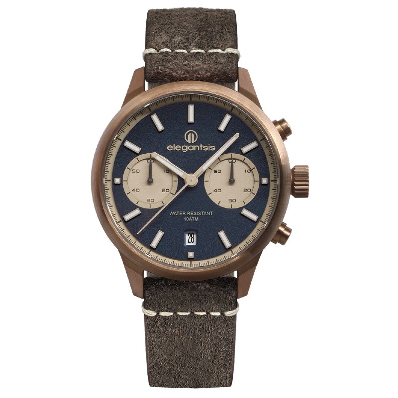 elegantsis 愛樂時-中性系列-JT58QS-承載老靈魂的新腕錶-藍-ELJT58QS-6B01LC-42MM