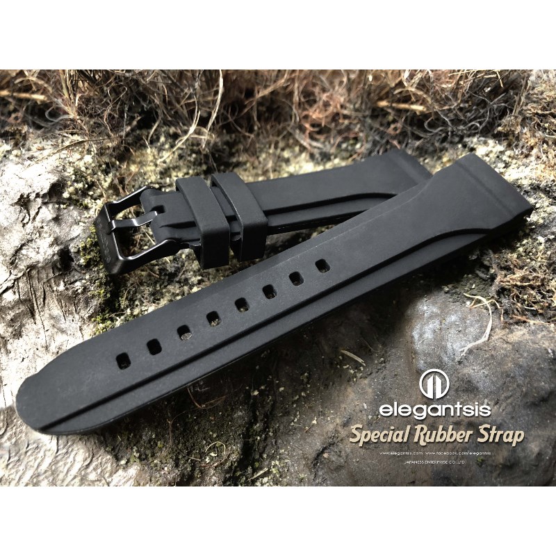elegantsis 愛樂時-原廠配件-JX48MAS-S2T 特別式樣矽膠錶帶-S2T 2.0鯊魚機款樣式-JT48MAS-S2T-錶帶寬22mm