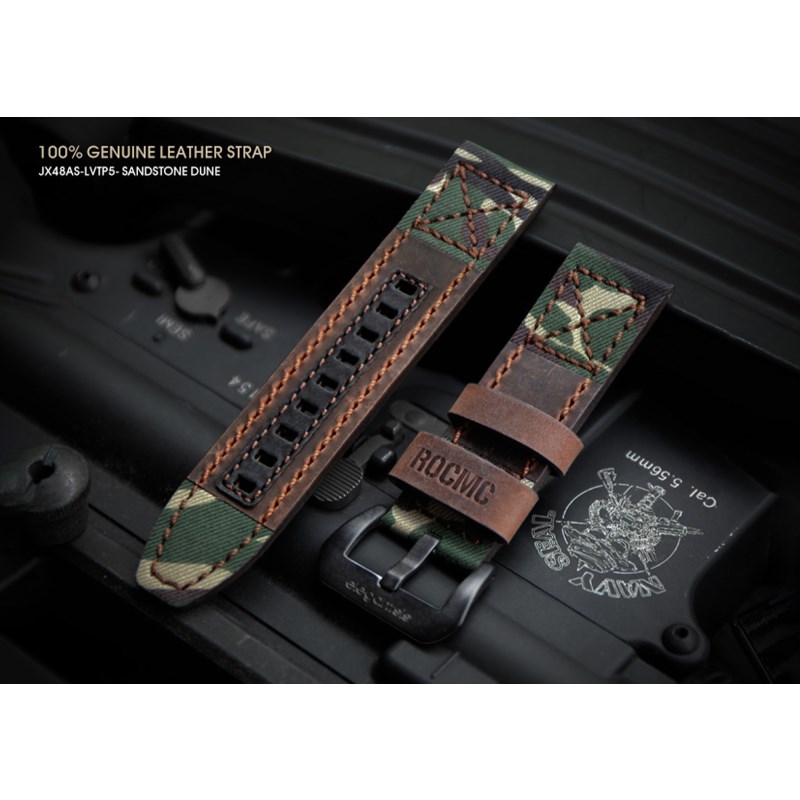 elegantsis 愛樂時-原廠配件-愛樂時軍事主題錶款訂製錶帶-海軍陸戰隊特仕限定款-JX48AS-LVTP5 - 錶帶寬24mm