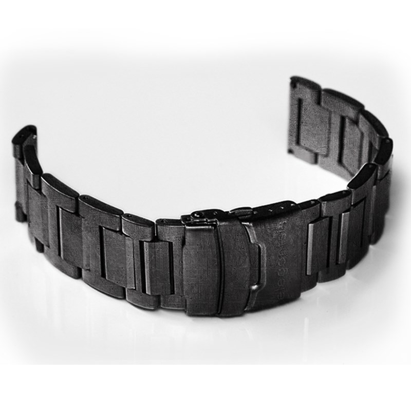 elegantsis 愛樂時-原廠配件-不銹鋼腕帶-JT系列鋼錶帶-黑色舊化樣式-舊化黑JT SERIS - 錶帶寬24mm