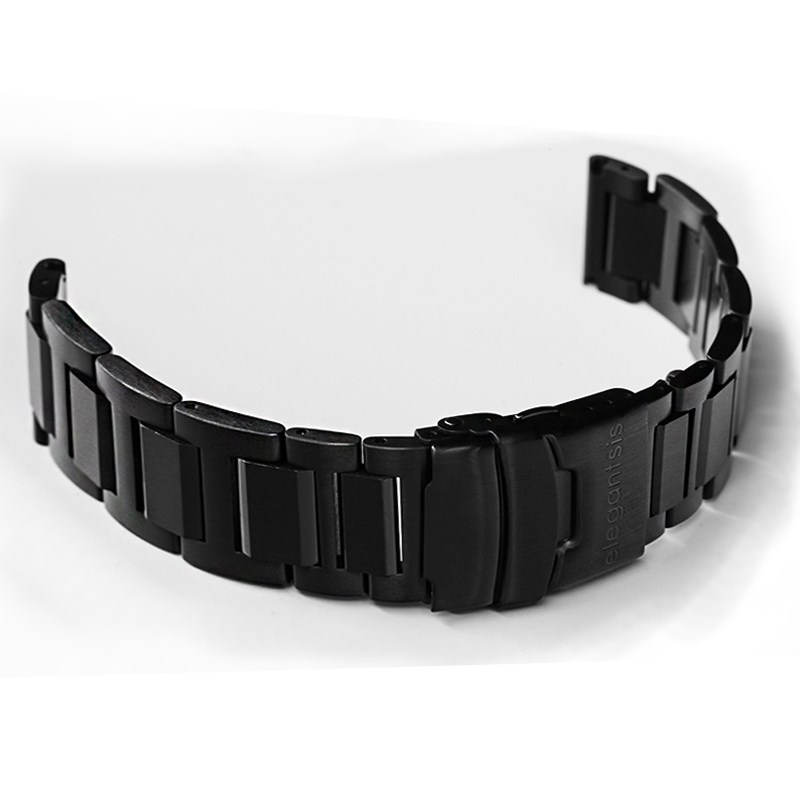 elegantsis 愛樂時-原廠配件-不銹鋼腕帶-JT系列鋼錶帶-黑色拉砂樣式-拉砂黑JT SERIS - 錶帶寬24mm