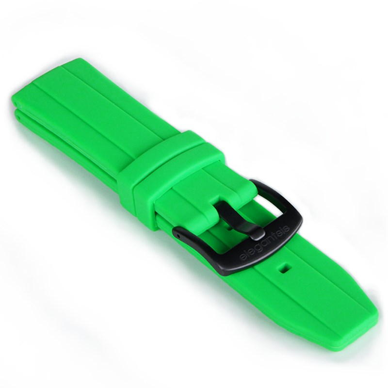 elegantsis 愛樂時-原廠配件-Rubber Strap-JT51系列膠錶帶-綠色黑扣樣式-JT51 SERIS - 錶帶寬22mm