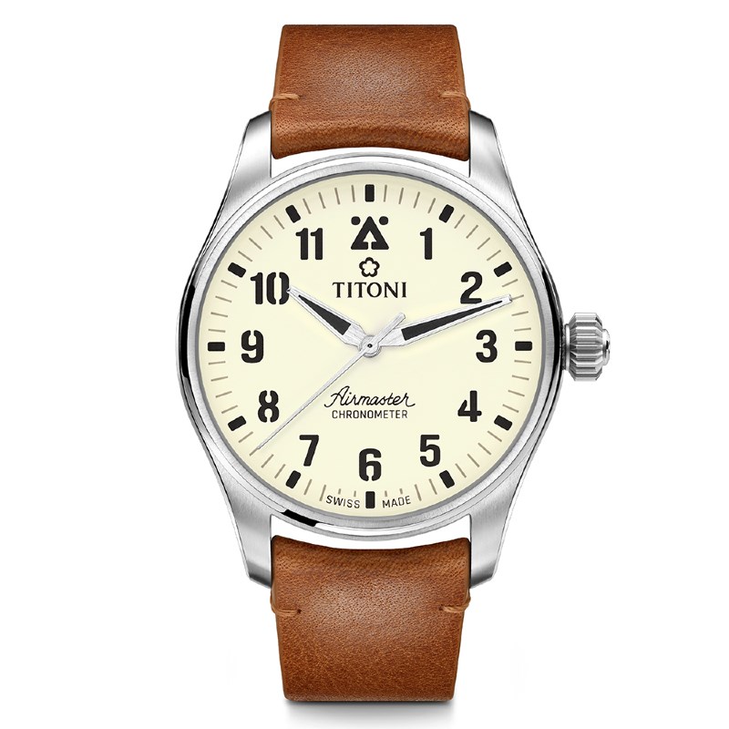 TITONI 瑞士梅花錶-AIRMASTER空中霸王系列 -73906 T-ST-724-43mm