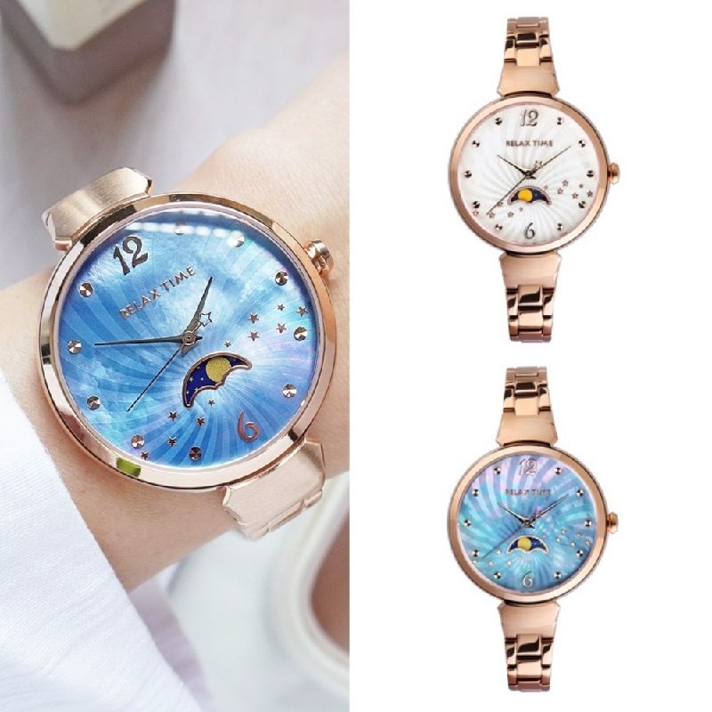 RELAX TIME - Anahid月亮女神系列 - 玫瑰金腕錶 - RT-69-2 - 36mm