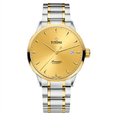 TITONI 瑞士梅花錶-AIRMASTER空中霸王系列 - 83733 SY-651 - 40mm
