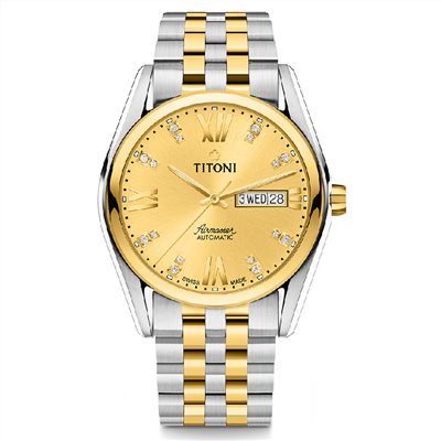 TITONI 瑞士梅花錶-AIRMASTER空中霸王系列 - 93709 SY-615 - 40mm