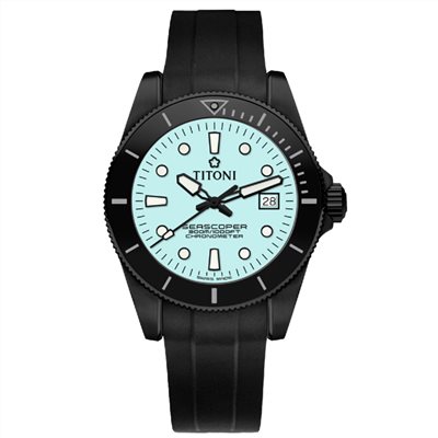 TITONI 瑞士梅花錶 - SEASCOPER海洋探索 - 83300 B-BK-R-718 - 42mm