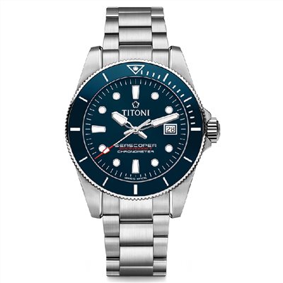 TITONI 瑞士梅花錶 - SEASCOPER海洋探索 - 83300 S-BE-705 - 42mm