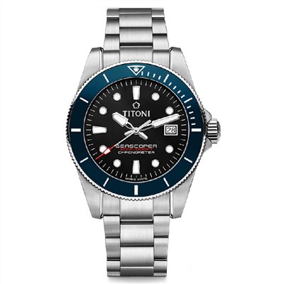 TITONI 瑞士梅花錶 - SEASCOPER海洋探索 - 83300 S-BE-706 - 42mm