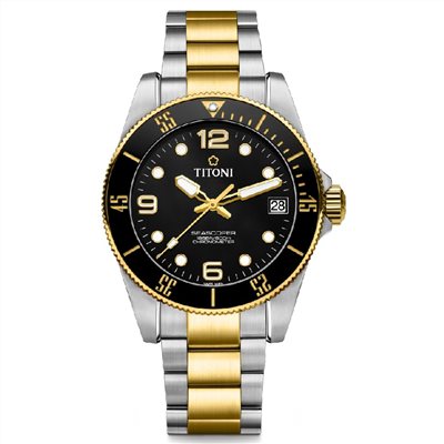 TITONI 瑞士梅花錶 - SEASCOPER海洋探索 - 83600 SY-BK-256 - 42mm