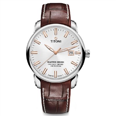 TITONI 瑞士梅花錶 - MASTER_SER.大師系列 - 83188 S-ST-575R - 41mm