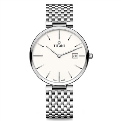 TITONI 瑞士梅花錶 - SLENDERLINE 纖薄系列 - 82718 S-606 - 39mm