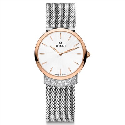 TITONI 瑞士梅花錶 - MADEMOISELLE 優雅伊人系列 - TQ 42912 SRG-590 - 32mm