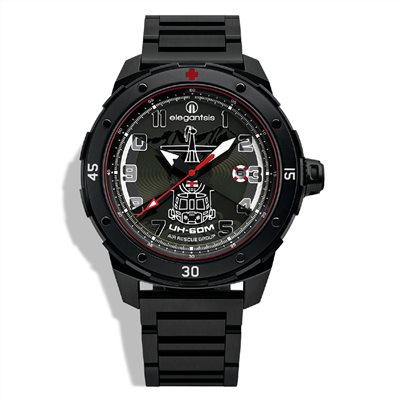 elegantsis 愛樂時-軍事系列-空軍救護隊腕錶-UH-60 BLACK HAWK-ELJO48MAS-ARG-8G03MA-45.5MM