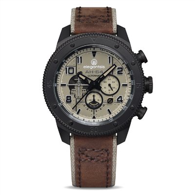 elegantsis 愛樂時-軍事系列-AH-64阿帕契直升機腕錶-阿帕契(沙色)-ELJX48MQS-AH64-OY01LC-45.5MM