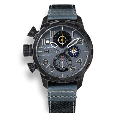 elegantsis 愛樂時-軍事系列-JF48WWII-收藏家腕錶-中華民國-ELJF48QS-6G03LC-48MM