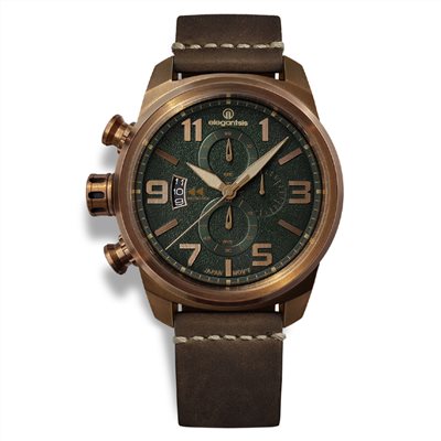 elegantsis 愛樂時-軍事系列-復古韻味中的軍事份子-JT48MQS-復古軍事風-復刻綠-ELJT48MQS-OG02LC-45.5MM