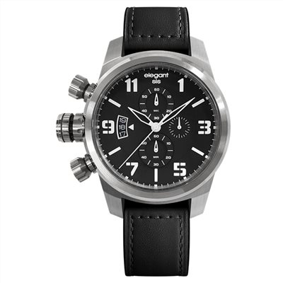 elegantsis 愛樂時-軍事系列-JT48-JT48S 銀色-經典時尚情人款-ELJT48S-OB09LC-43MM