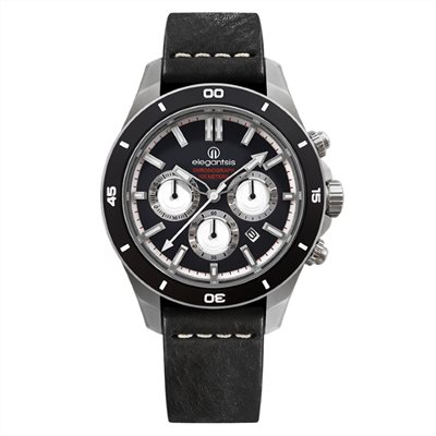 elegantsis 愛樂時-騎士系列-JT65R-騎士系列三眼計時腕錶-ELJT65R-6B03LC-47.5MM