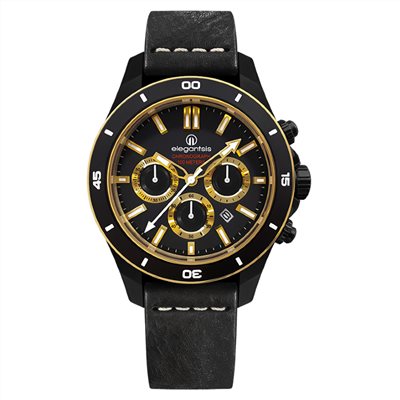 elegantsis 愛樂時-騎士系列-JT65R-騎士系列三眼計時腕錶-ELJT65R-6G02LC-47.5MM