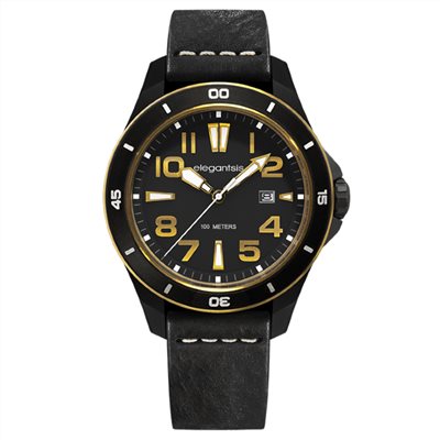 elegantsis 愛樂時-騎士系列-JT65-騎士系列復古潮流腕錶-ELJT65-2G01LC-47.5MM